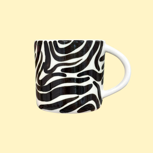 Duży kubek herbaciany 580 ml - czarno-biała zebra